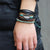 4pcs/set Multi-color Punk  Alloy Rope Bracelets