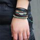 4pcs/set Multi-color Punk  Alloy Rope Bracelets