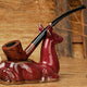 Wood Bent Smoke Tobacco Dis-mountable Pipe