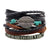4pcs/set Multi-color Punk  Alloy Rope Bracelets