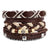 4pcs/set Multi-color Punk  Alloy Rope Bracelets