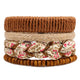 4pcs/set Multi-color Punk  Alloy Rope Bracelets