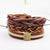 4pcs/set Multi-color Punk  Alloy Rope Bracelets