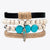 4pcs/set Multi-color Punk  Alloy Rope Bracelets