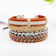 4pcs/set Multi-color Punk  Alloy Rope Bracelets