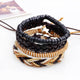 4pcs/set Multi-color Punk  Alloy Rope Bracelets