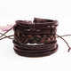 4pcs/set Multi-color Punk  Alloy Rope Bracelets