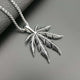 2 Color Hemp Leaf Pendant